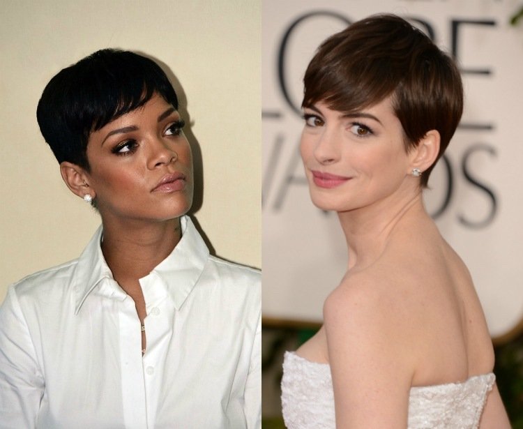 Style kort hår -stjärnor-pixie-rihanna-anne-hathaway
