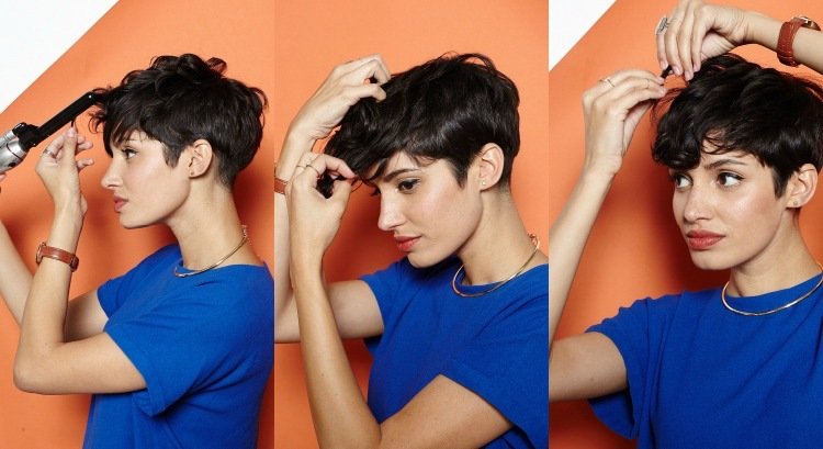 kort hår-styling-instruktioner-pixie-wave-curling iron