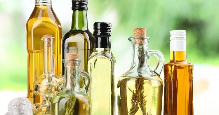 vilken olja att steka olika oljor i glasflaskor