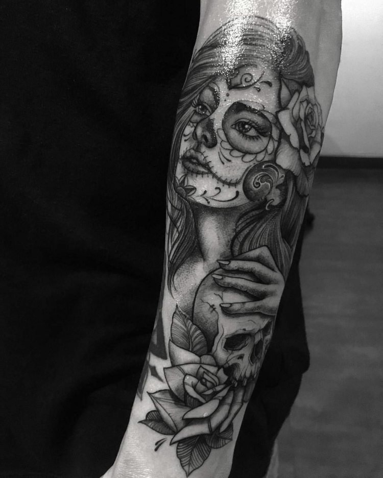 La Catrina Betydelse Tattoo Skull Tattoo Design Women