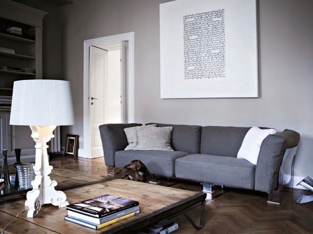 vit bordslampa-re designlampa klassisk Bourgie-Kartell