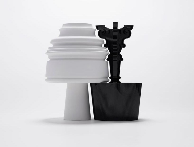 Kartell lampa bordslampa design Bourgie Nendo redesign negativ positiv