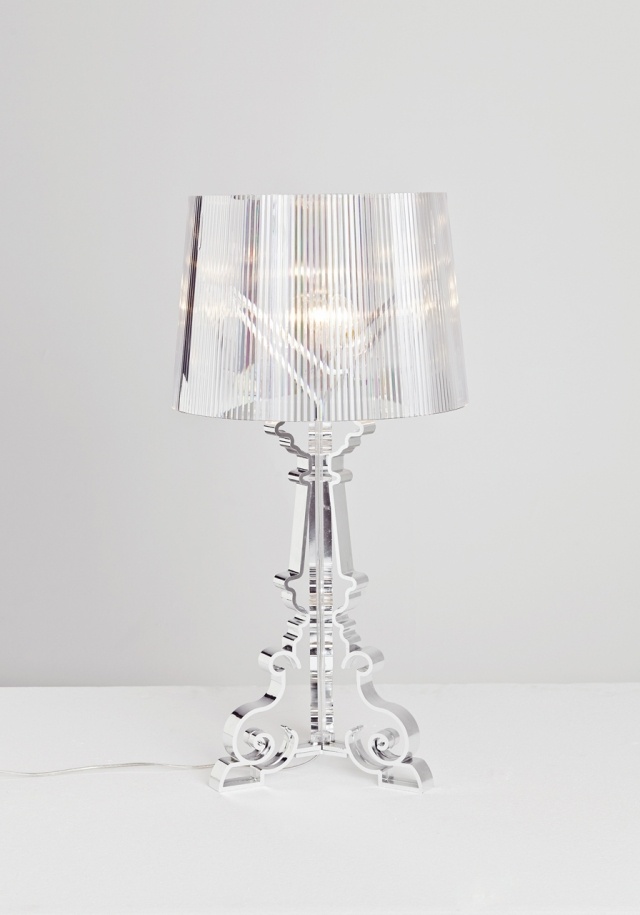 Bordslampa transparent modern lampskärm Bourgie-Rodolfo Dordoni-redesign