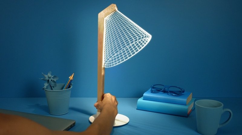 Moderna lampskärm i plexiglas 3d -effekt