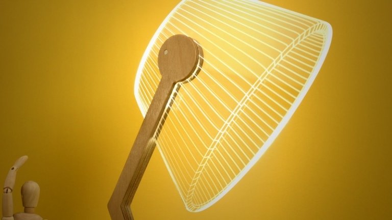 lampor plexiglas lampskärm design optisk illusion