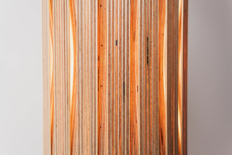raka remsor design belysning idé plywood björk