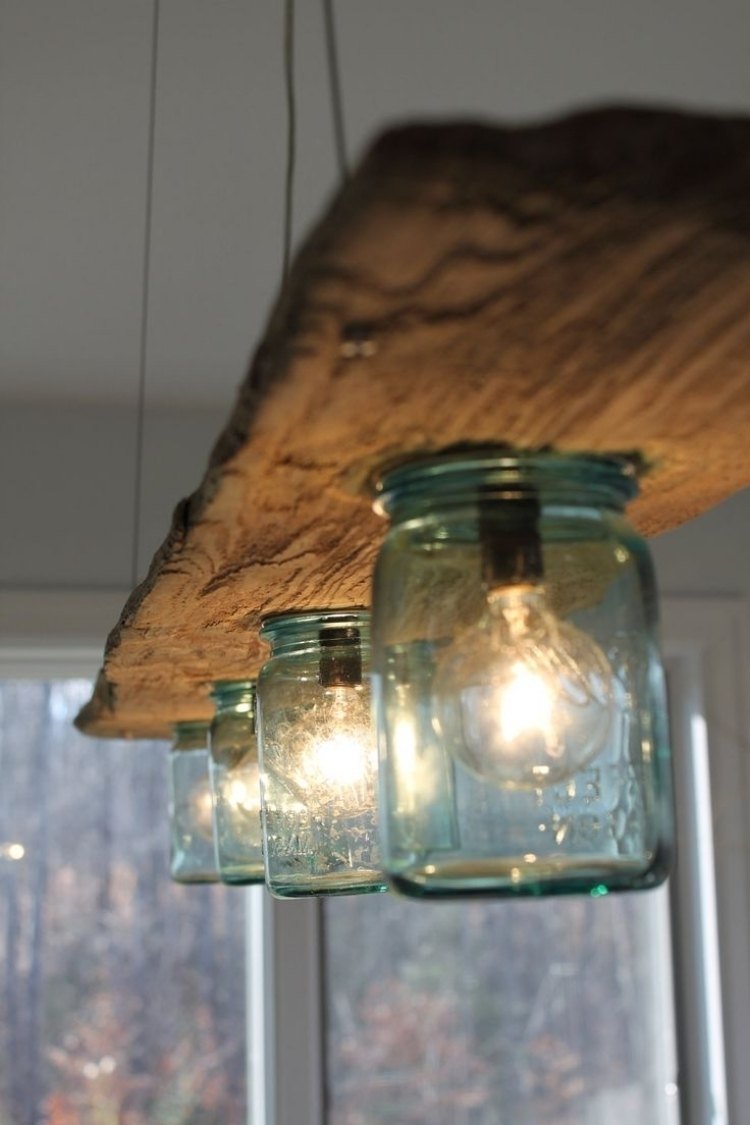 Tinker lampskärm -konserveringsglas-drivved-hängande lampa