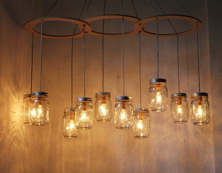lampskärm-tinker-konservering-burkar-burkar-ljuskronor-kreativ-vintage-industriell-design