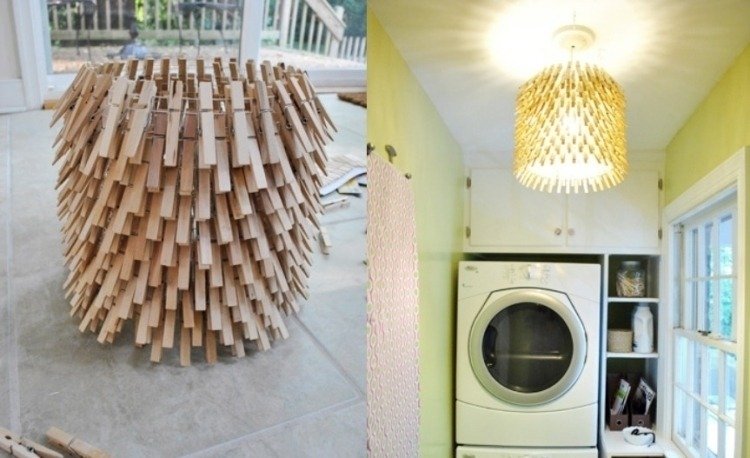 lampskärm-tinker-klädnypor-trä-tråd-lampa-tvättmaskin-diy