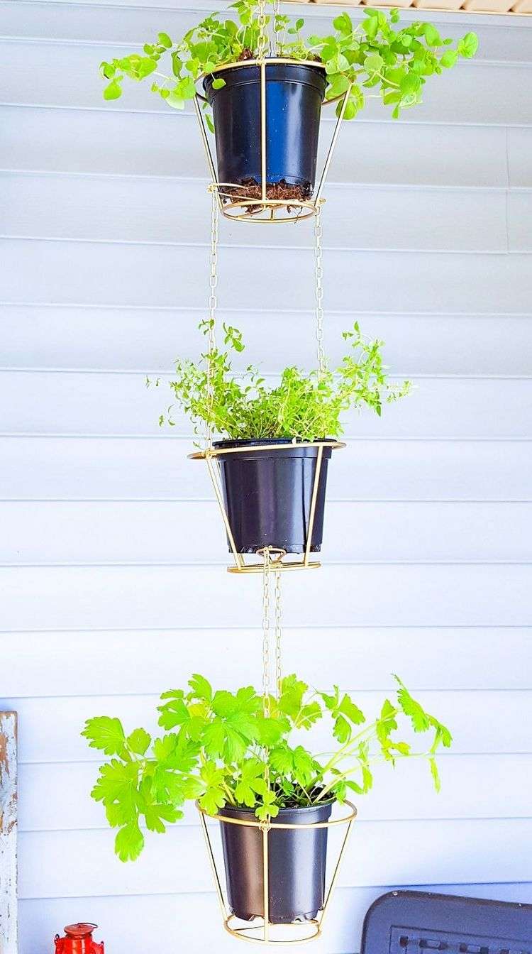 Lampskärm upcycling DIY hängande korgar