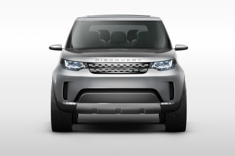 framifrån land rover design strålkastare suv