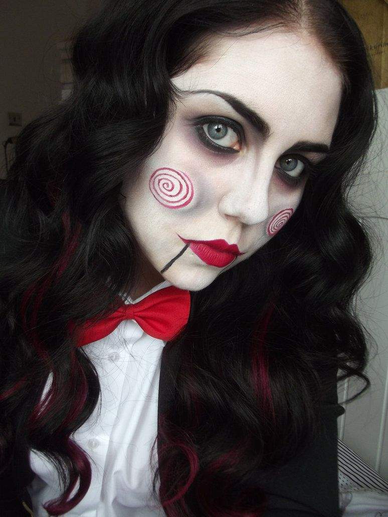 Halloween make-up kvinnor såg kostym göra det själv