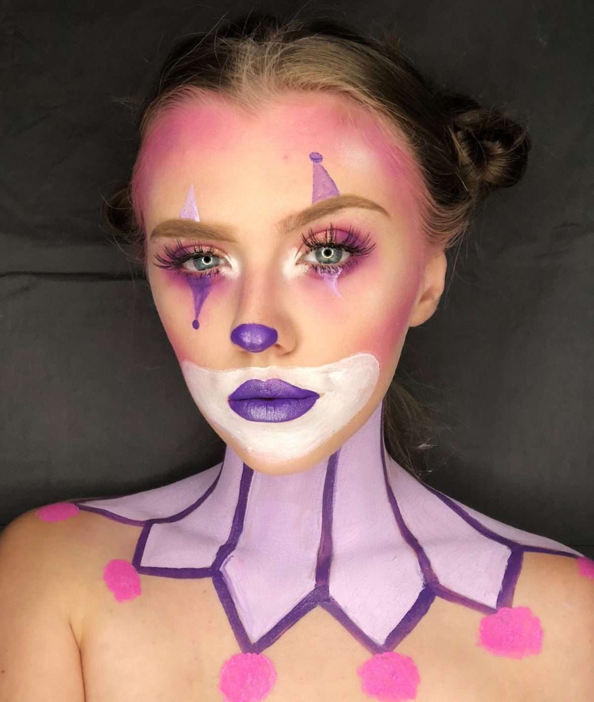 Clown-smink Kvinnor Halloween-kostym i sista minuten