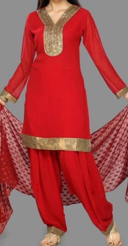Κόκκινο Punjabi Salwar Suits Design