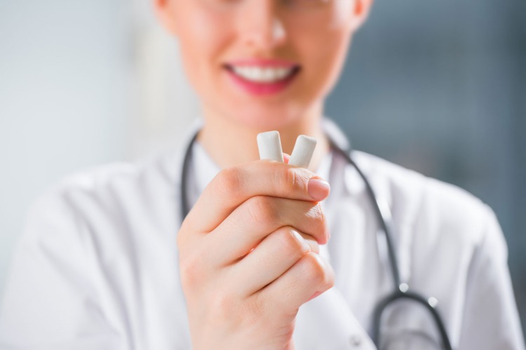tuggummi utan socker för munhälsa och bättre munhygien som rekommenderas av tandläkaren