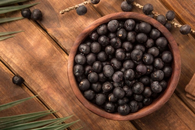 acai bär naturlig mat glödande hy