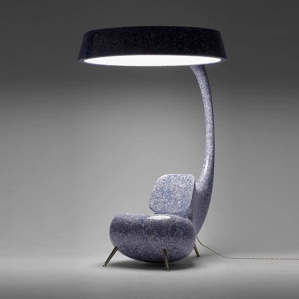 Lounge stol lampskärm monkfish modern