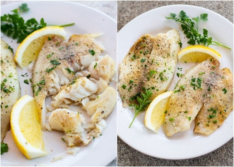 Naturlig fiskfilé i en varmluftsfrityr
