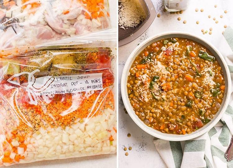 Linssoppa att förbereda och frysa recept