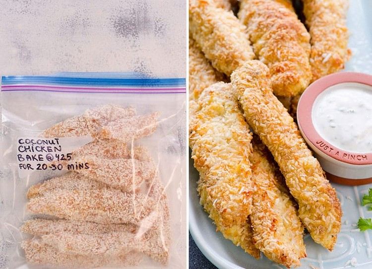 Måltidsrecept för frysning av krispiga kycklingremsor