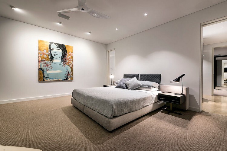 led-tak-belysning-sovrum-mattor-säng-väggmålning-infällda platser