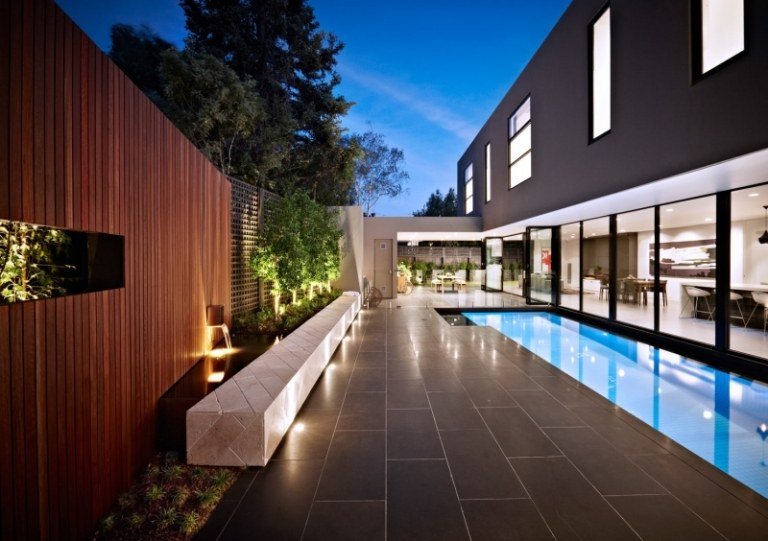 LED trädgård belysning-vatten funktioner-pool-växter-indirekt-solar