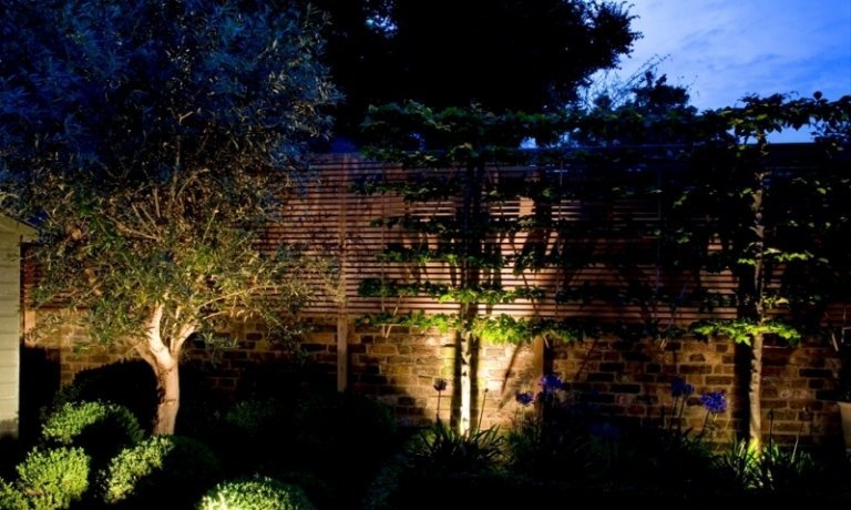 LED trädgård belysning trädgård väggar träd
