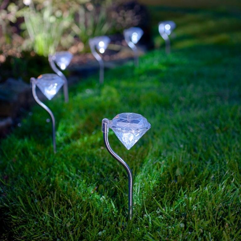 LED trädgård belysning-diamant sol ljus-gräsmatta