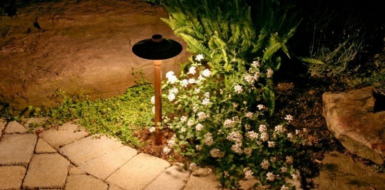 LED trädgård belysning blomma sten accenter