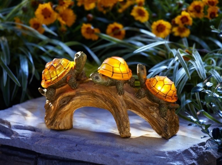 LED trädgårdsbelysning dekorativ sköldpadda gren