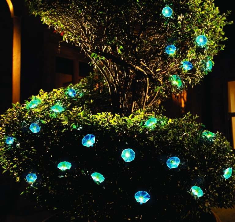 LED-trädgårdsbelysning-buske-lyktor-dekorera
