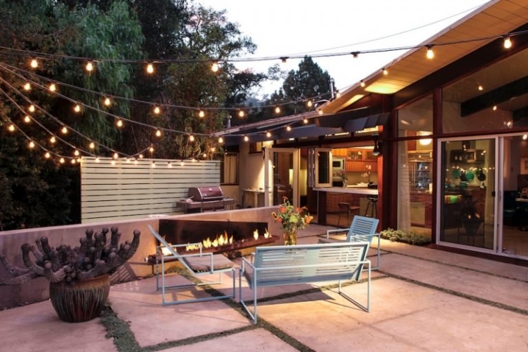 LED-trädgårdsbelysning-terrass-romantiska idéer