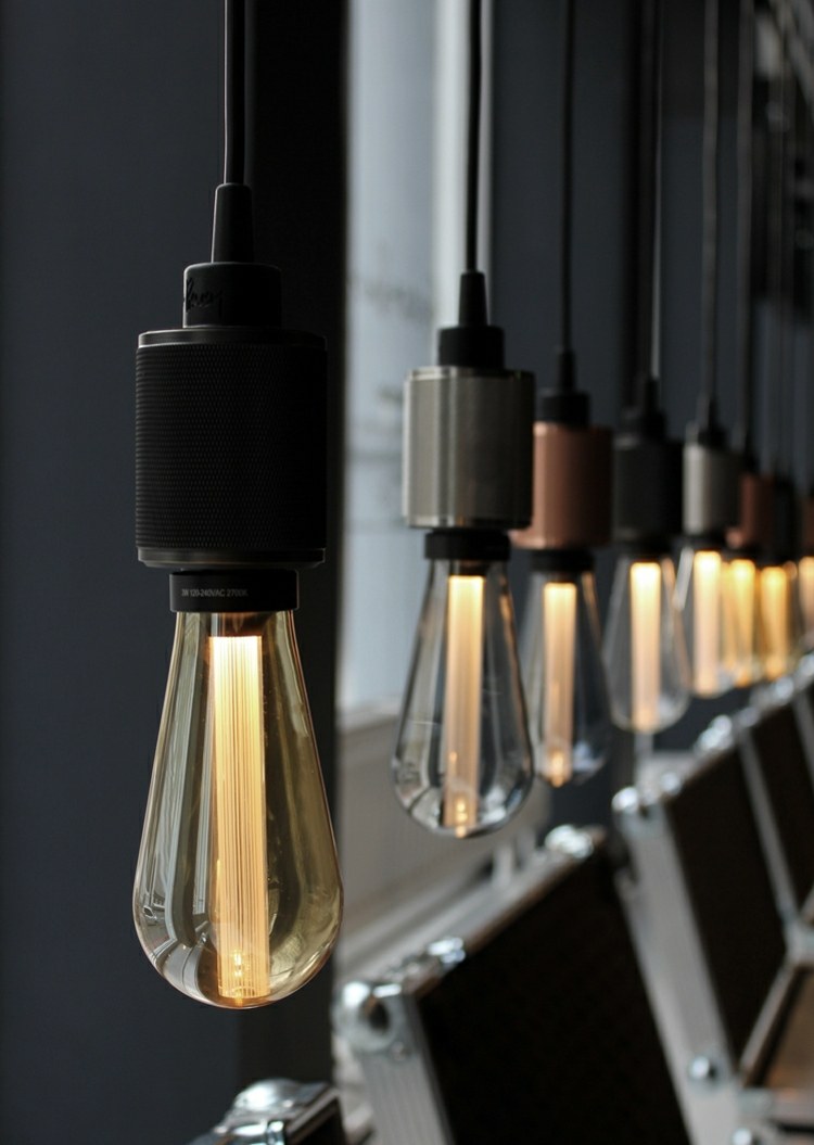 lampor design glödlampor ser seriefärgade uttag