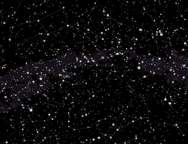 Starry Sky Watching Black Matte Finish Lamp Design