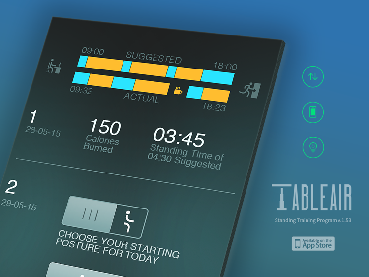 LED-skrivbord-tableair-app-schema-stå-sitta