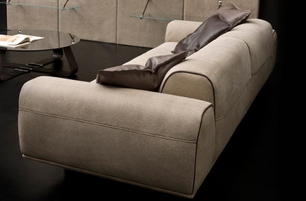Vardagsrum läder möbler design interiör idéer
