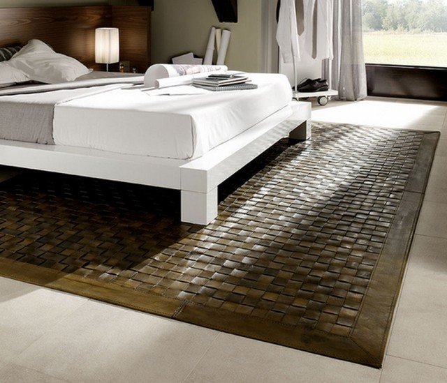 Handvävda mattor mattor design sovrum säng idéer