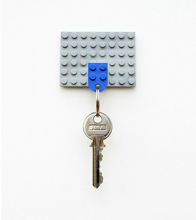 pyssel-idéer-lego-nyckel-vägg-accent-modern-grå-blå