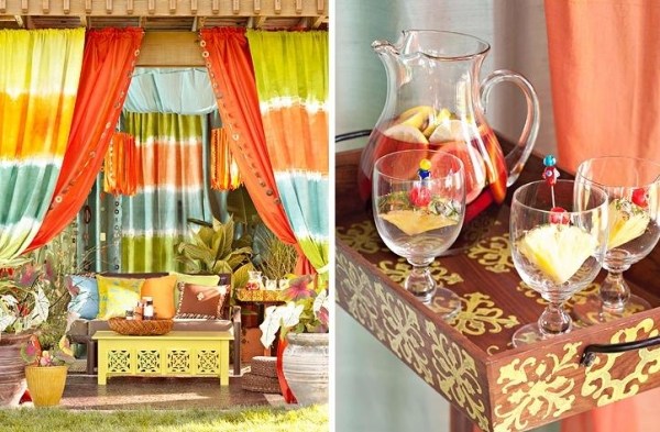färgglad design pergola veranda uppdatera bord dekorera idéer