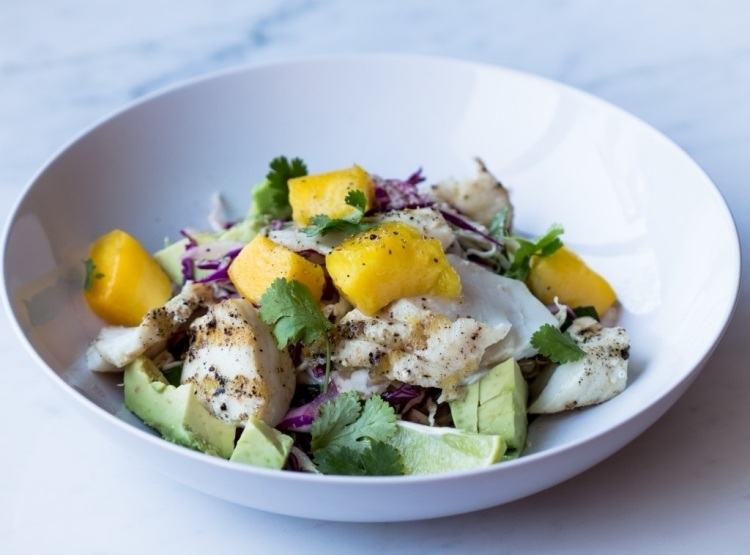 Lätta sommarrecept -sallad-fisk-klump-filé-taco-mango-avokado