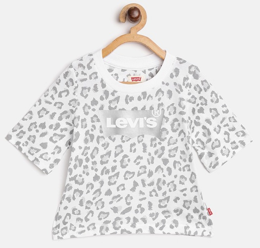 Leopardikuvioinen Levis -t -paita tytöille