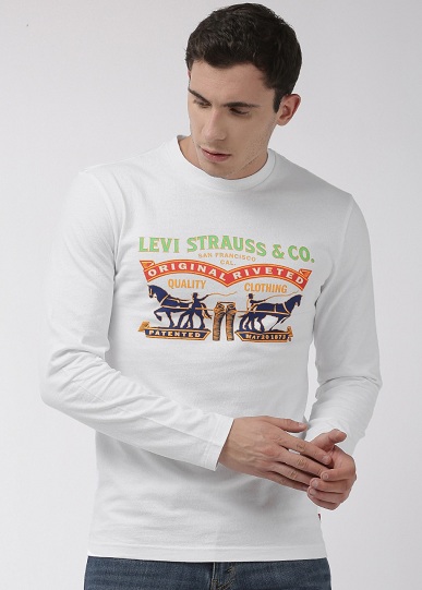 Λευκό Levis Full Sleeve T -shirt