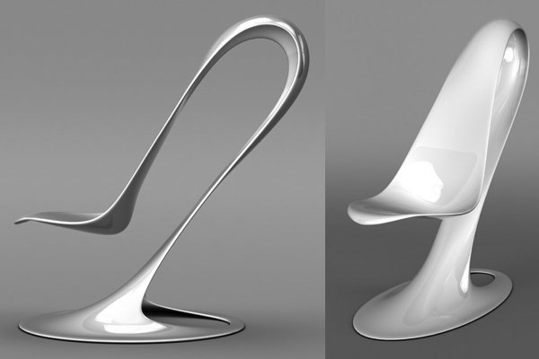 Modern möbeldesign stol cantilever design