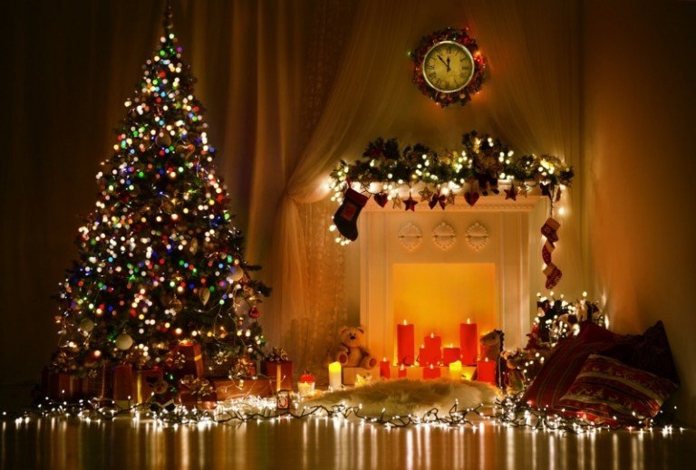älvlampor på julgranen köp tips eldstad dekorationsljus