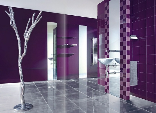 modern färg - lila badrum - lyxigt