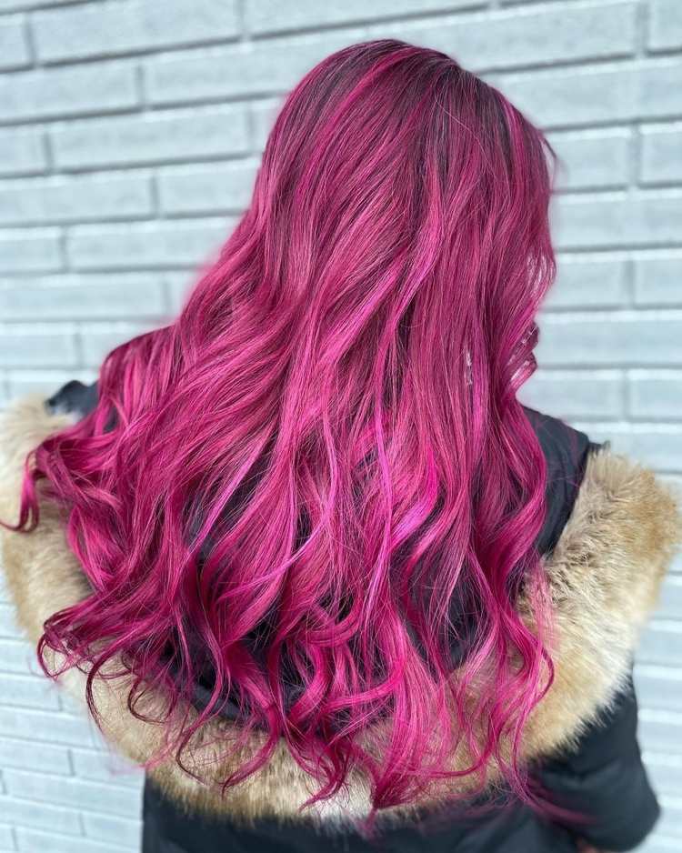 lila rosa magenta hår