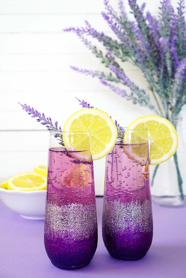 Lavendel ört limonad citron glasögon