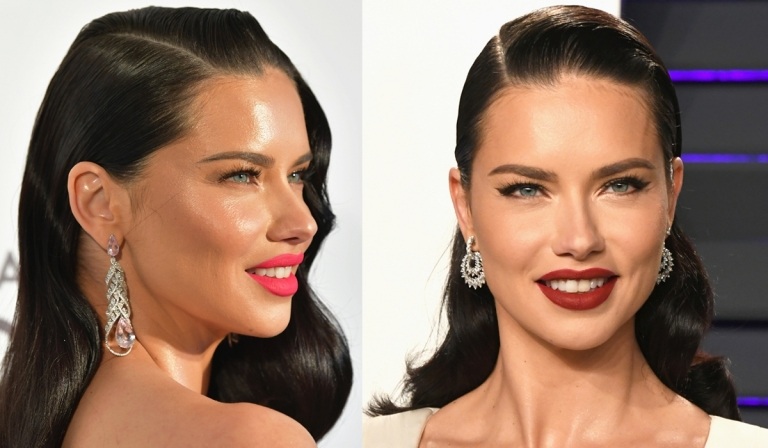 Det rätta sättet att bära läppstift i ljusrött är Adriana Lima