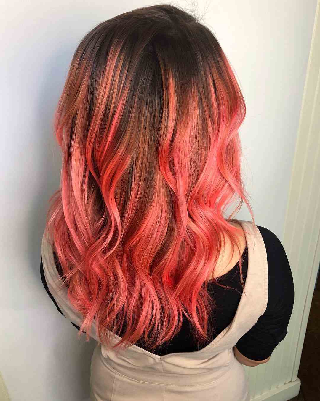 Living Coral Hair Balayage Hair Trends Summer 2019 Long Hair