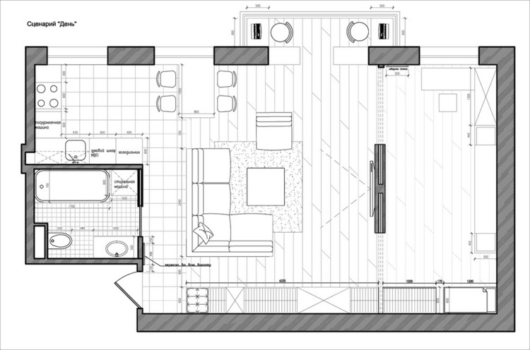 loft inredning rum planlösning idé design